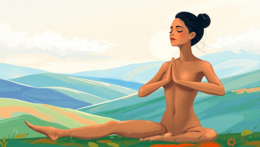 Serenity in Motion: Yoga Bliss – free AI stock image