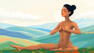 Serenity in Motion: Yoga Bliss – free AI stock image