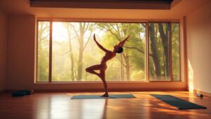 Serenity in Tree Pose – free AI stock image