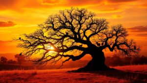 Shadows of Nature’s Embrace – free AI stock image