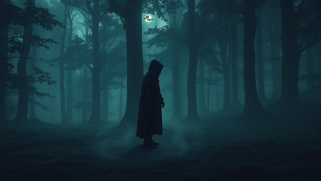 Shadows of the Enchanted Forest – free AI stock image