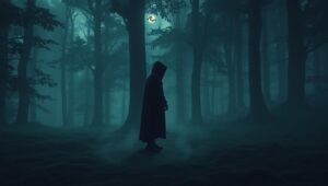 Shadows of the Enchanted Forest – free AI stock image