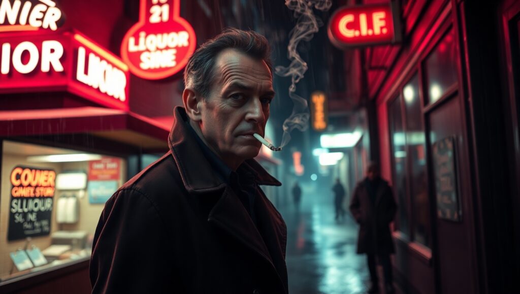 Shadows of the Urban Night – free AI stock image