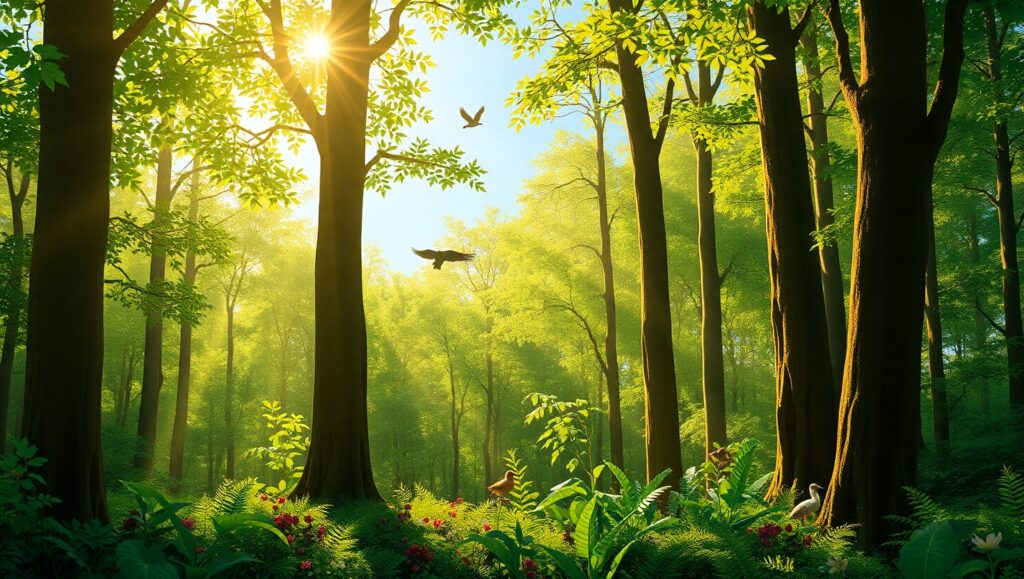 Silent Forest in Negative Space – free AI stock image