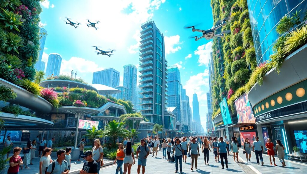 Smart City of Tomorrow – free AI stock image