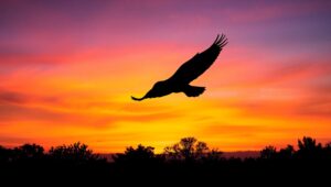 Soaring in Negative Space – free AI stock image