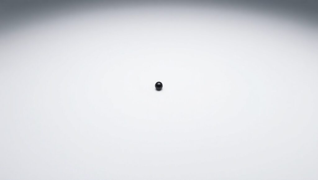 Solitary Dot on White Canvas – free AI stock image