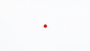 Solitary Red Dot in Space – free AI stock image