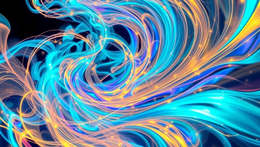 Spectral Waves of Abstract Colors – free AI stock image