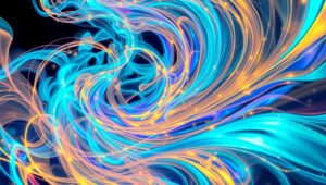 Spectral Waves of Abstract Colors – free AI stock image