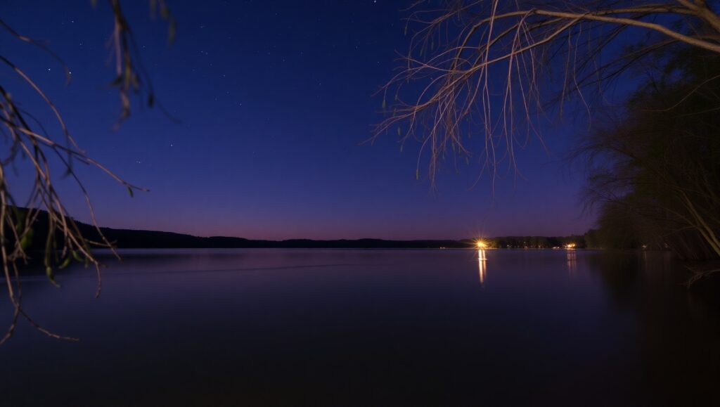 Starry Night at Tranquil – free AI stock image