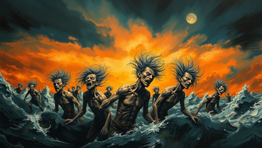 Struggle Against the Tempest – free AI stock image