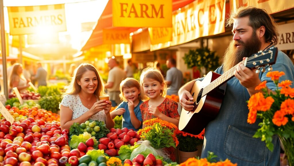Sunrise at the Farmers Market Zz1 – free AI stock image