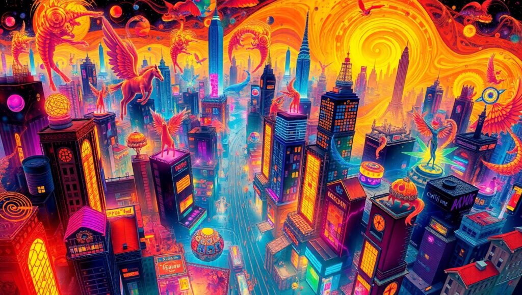 Surreal Cityscape Vibes – free AI stock image