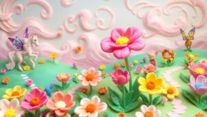 Surreal Clay Garden Adventure – free AI stock image
