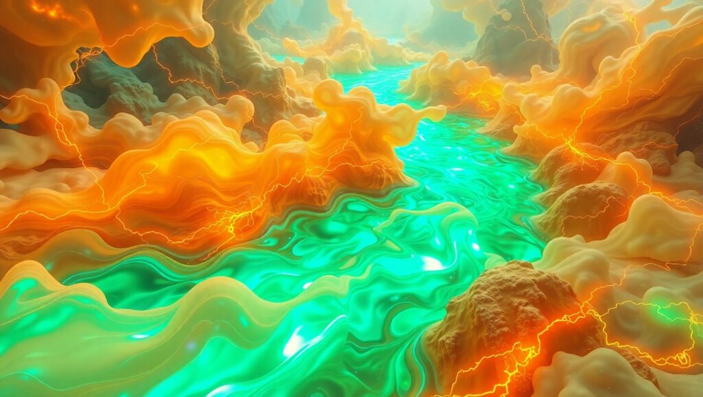 Surreal Flow of Organic Shapes – free AI stock image