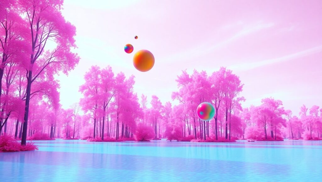 Surreal Infrared Landscape – free AI stock image