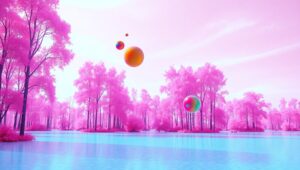 Surreal Infrared Landscape – free AI stock image