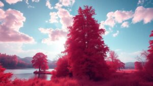 Surreal Infrared Landscape Wonders – free AI stock image