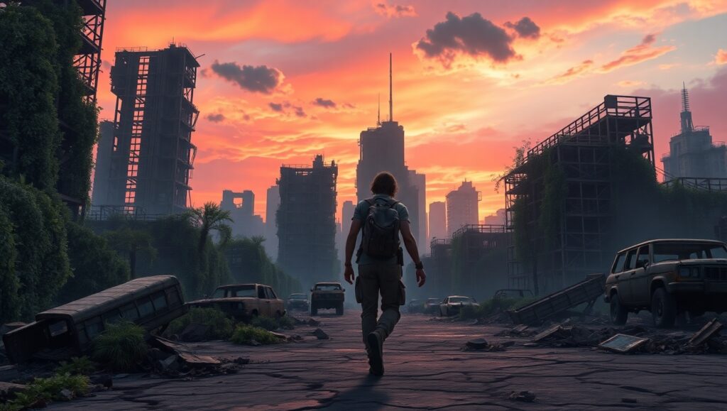 Survivor in a Crumbling – free AI stock image