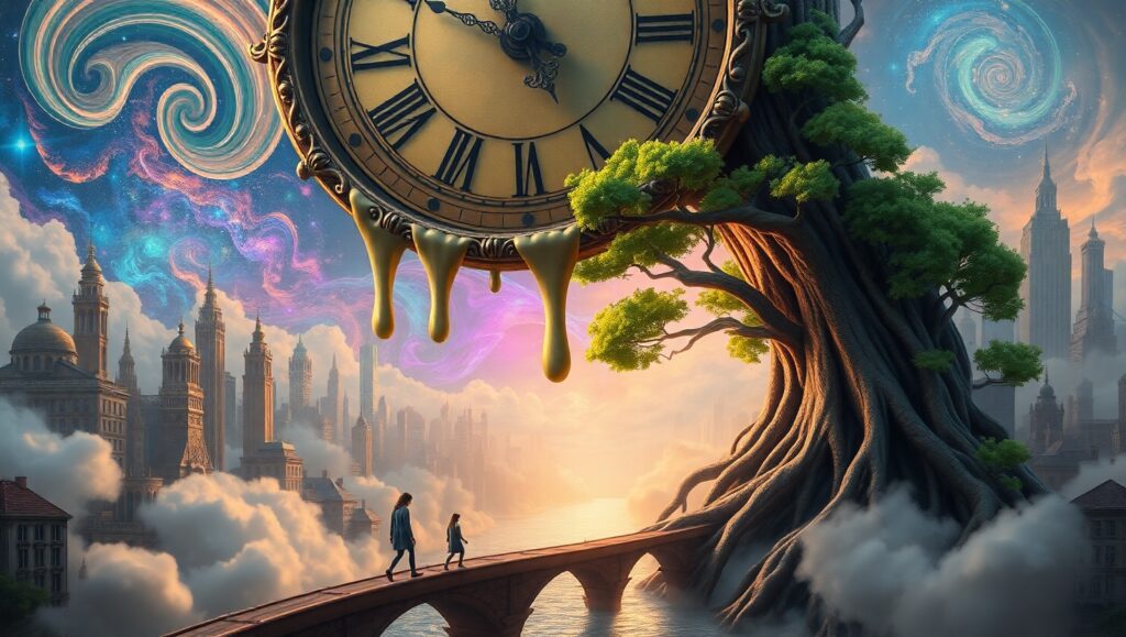 The Dreamscape of Time and Space – free AI stock image