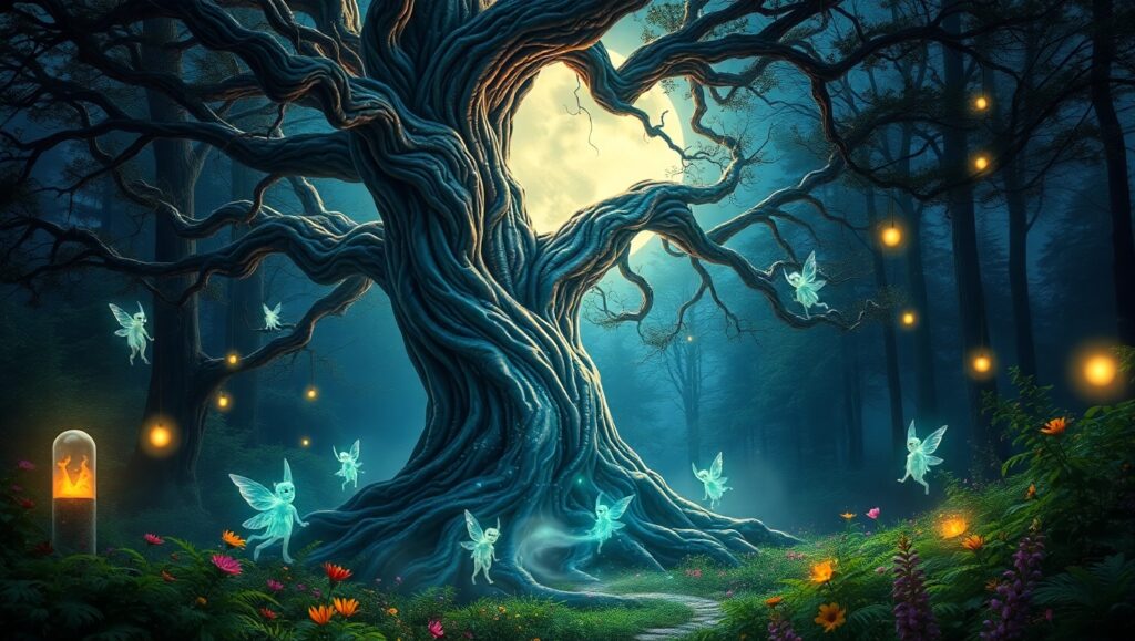 The Enchanted Forest’s Heart – free AI stock image