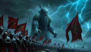 The Guardian of the Misty Valley – free AI stock image