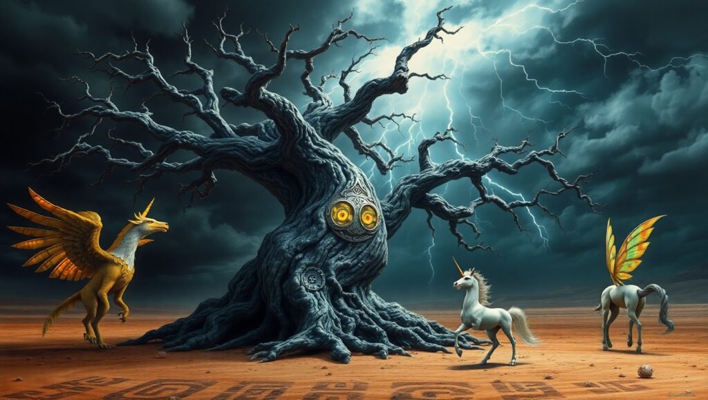 The Guardian Tree of Legends – free AI stock image