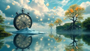 The Melting Time of Dreams – free AI stock image