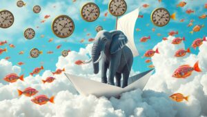 The Sailing Elephant in Dreamland – free AI stock image