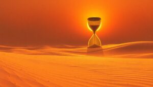 The Sands of Time in Negative Space – free AI stock image