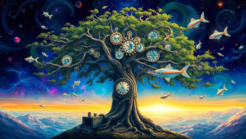 The Tree of Liquid Time – free AI stock image