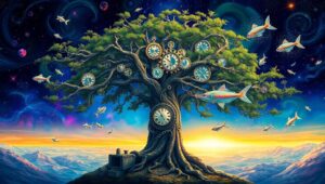 The Tree of Liquid Time – free AI stock image