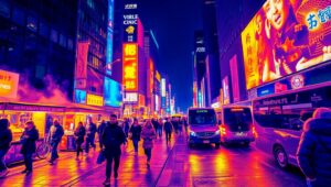 Thermal Nightlife in the City – free AI stock image