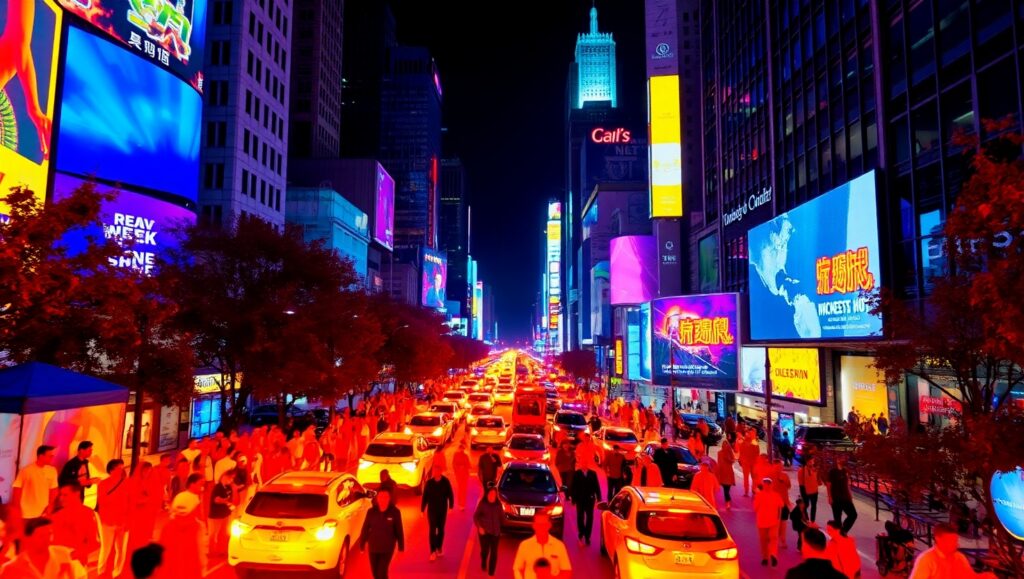 Thermal Nightscape of a – free AI stock image