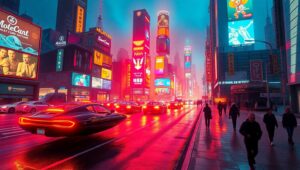 Thermal View of a City at Night – free AI stock image