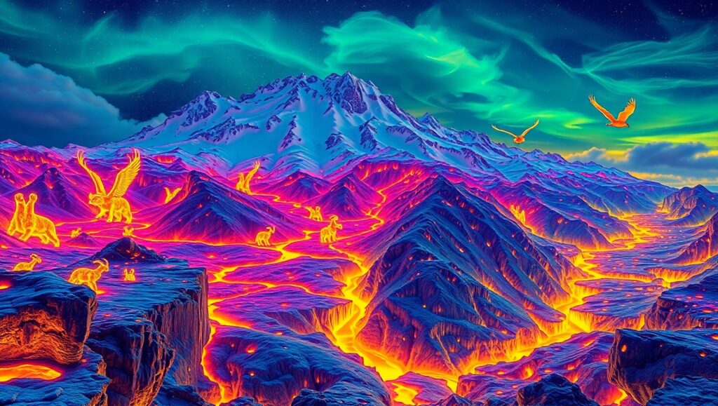 Thermal Vision Night Landscape – free AI stock image