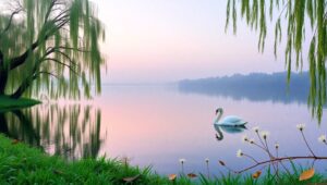 Tranquil Elegance at Dusk – free AI stock image