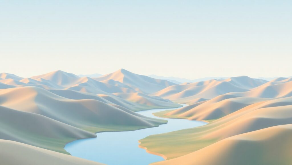 Tranquil Low-Poly Mountain Scene 8Z5 – free AI stock image