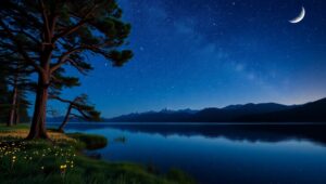 Tranquil Night by the – free AI stock image
