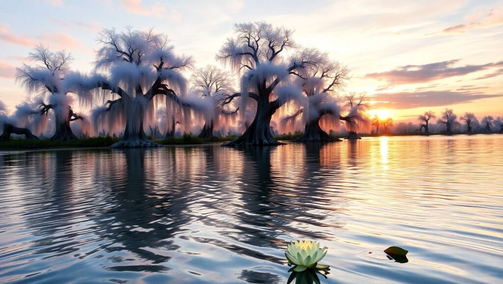 Tranquil Twilight Reflections – free AI stock image