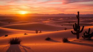 Twilight Bliss Over Desert Dunes – free AI stock image