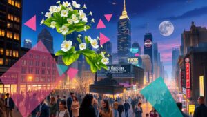 Twilight City: A Dreamlike Fusion – free AI stock image