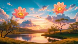 Twilight Dreams Over Tranquil Waters 21b – free AI stock image