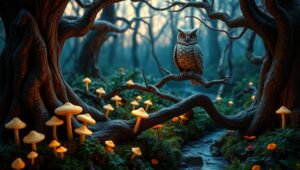 Twilight Forest Creatures in Clay – free AI stock image