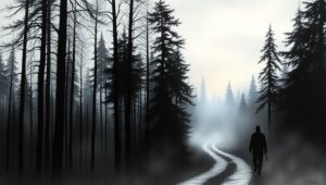 Twilight Path Through the Forest – free AI stock image