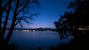 Twilight Reflections on a Lake KsU – free AI stock image