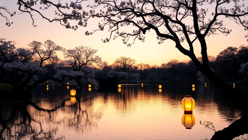 Twilight Serenity by the Lake – free AI stock image