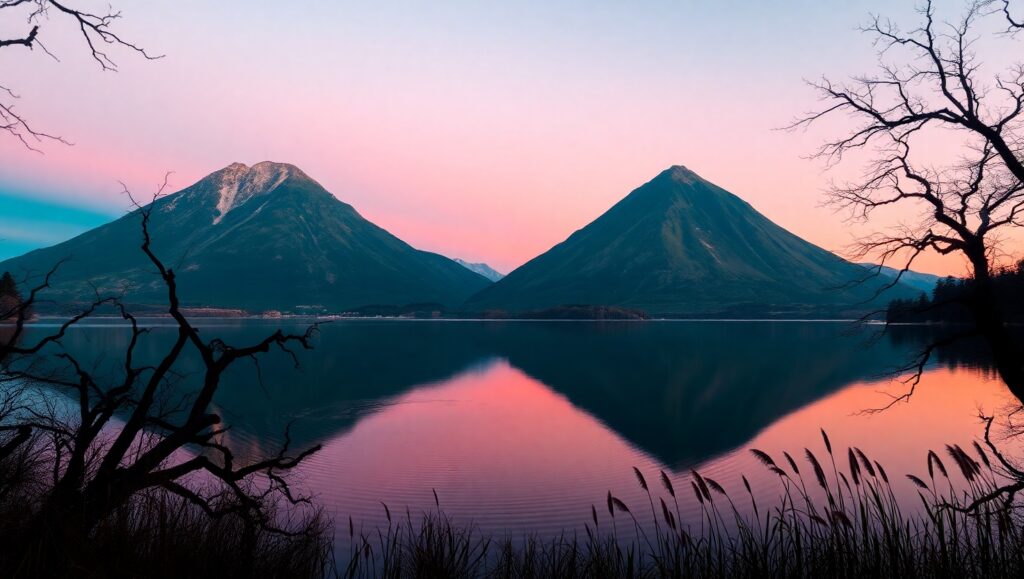 Twilight Serenity in Duotone 7Xx – free AI stock image