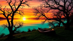 Twilight Serenity in Hidden Valley – free AI stock image